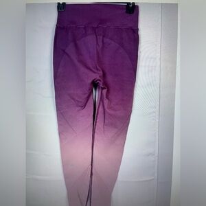 All In Motion Womens Compression Leggings High Rise Dip Dye Purple Size S